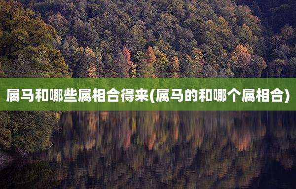 属马和哪些属相合得来(属马的和哪个属相合)