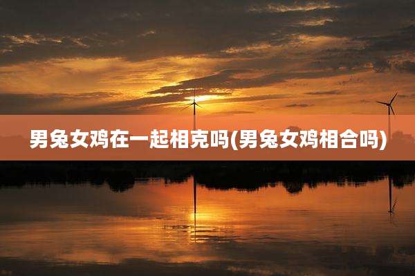 男兔女鸡在一起相克吗(男兔女鸡相合吗)