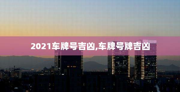 2021车牌号吉凶,车牌号牌吉凶