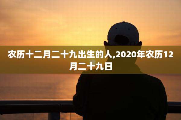 农历十二月二十九出生的人,2020年农历12月二十九日