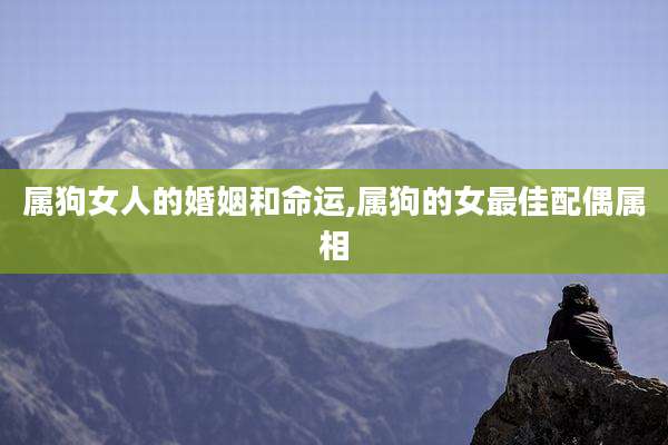 属狗女人的婚姻和命运,属狗的女最佳配偶属相