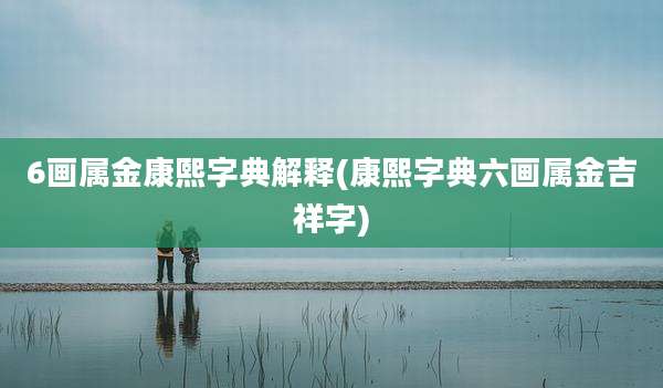 6画属金康熙字典解释(康熙字典六画属金吉祥字)