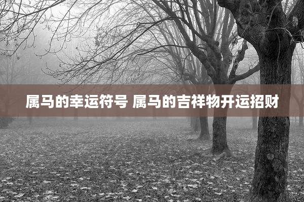 属马的幸运符号 属马的吉祥物开运招财