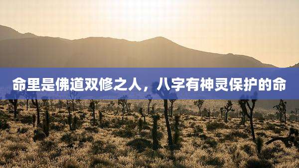 命里是佛道双修之人，八字有神灵保护的命