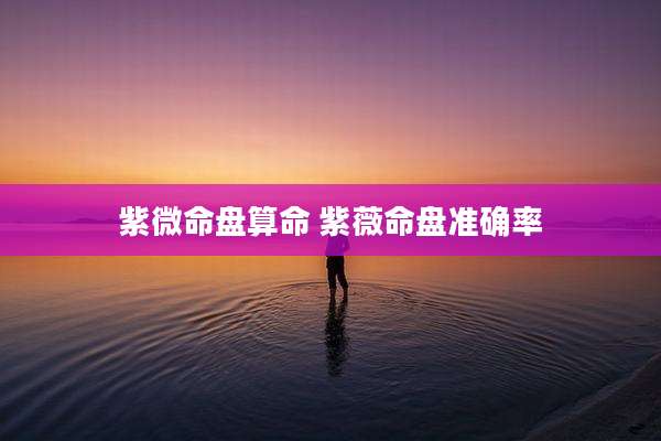 紫微命盘算命 紫薇命盘准确率
