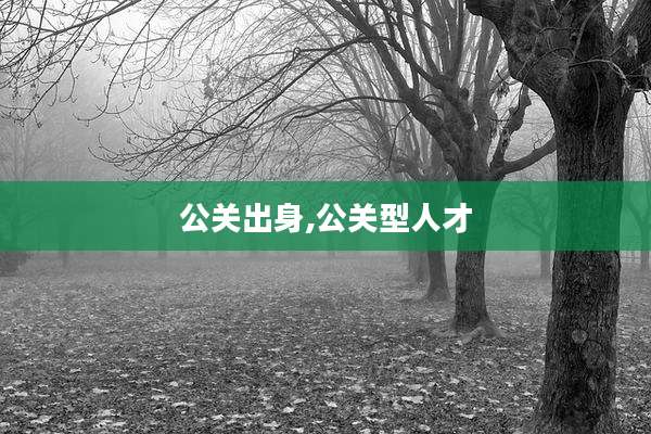 公关出身,公关型人才