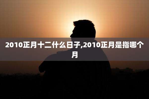 2010正月十二什么日子,2010正月是指哪个月