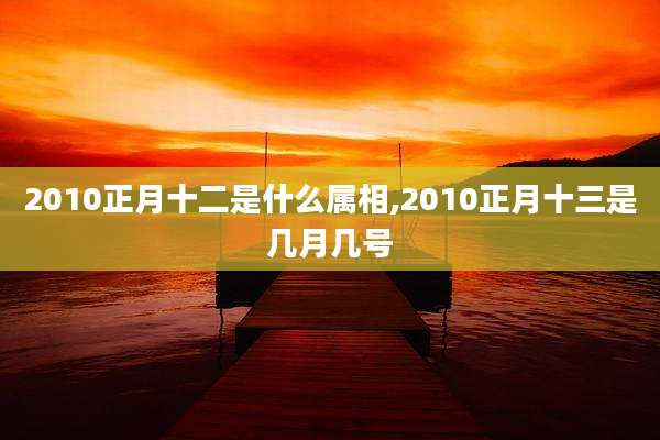 2010正月十二是什么属相,2010正月十三是几月几号