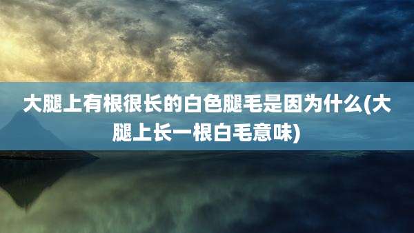 大腿上有根很长的白色腿毛是因为什么(大腿上长一根白毛意味)