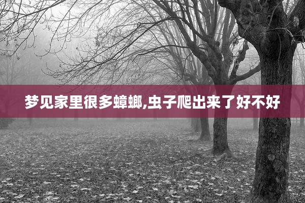 梦见家里很多蟑螂,虫子爬出来了好不好