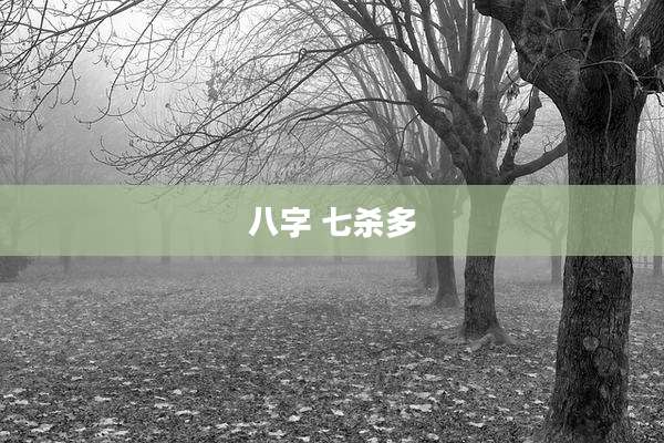 八字 七杀多