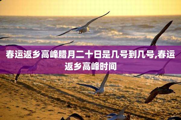 春运返乡高峰腊月二十日是几号到几号,春运返乡高峰时间