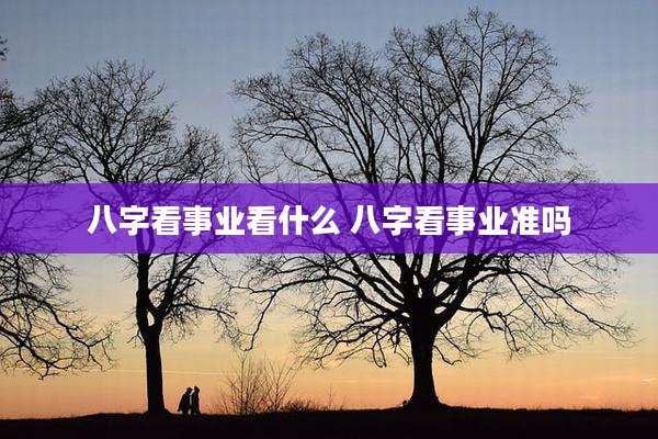 八字看事业看什么 八字看事业准吗