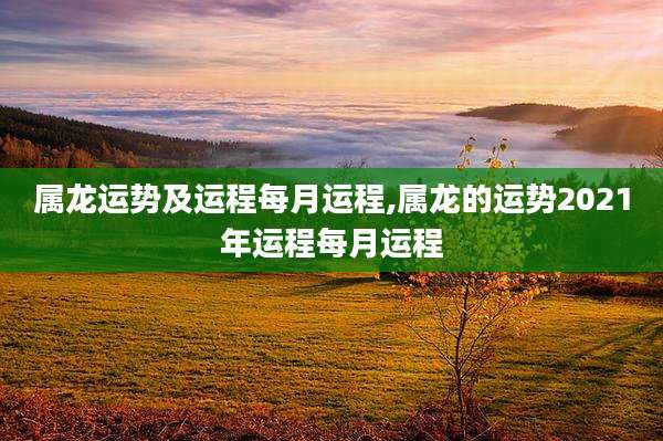 属龙运势及运程每月运程,属龙的运势2021年运程每月运程