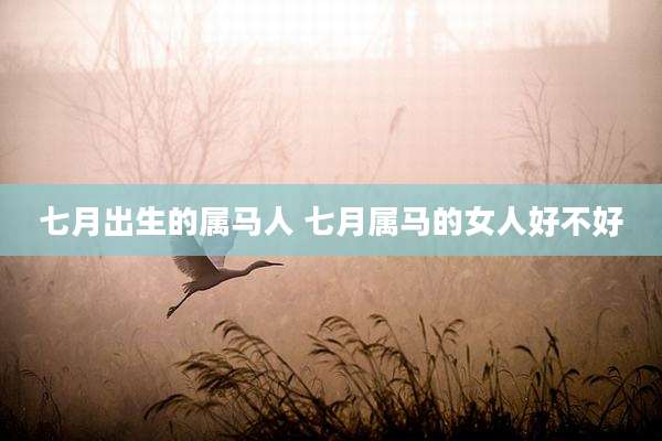 七月出生的属马人 七月属马的女人好不好