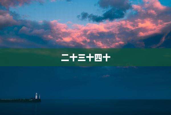 二十三十四十
