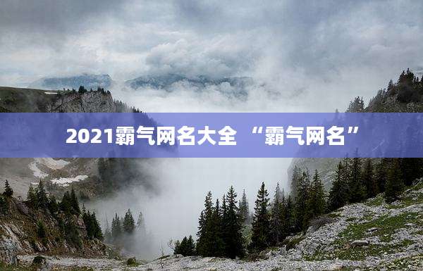 2021霸气网名大全 “霸气网名”