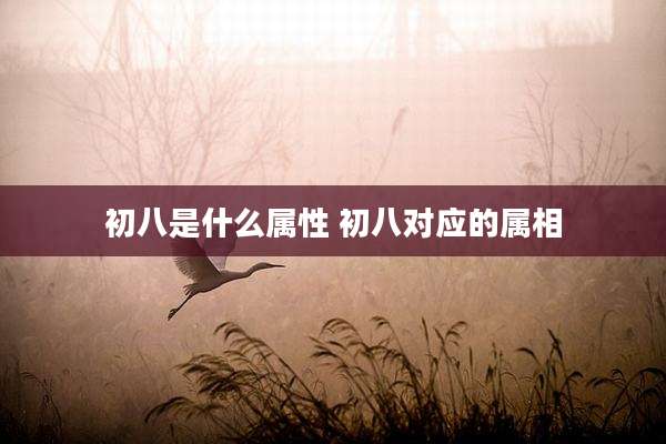 初八是什么属性 初八对应的属相