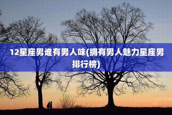12星座男谁有男人味(拥有男人魅力星座男排行榜)