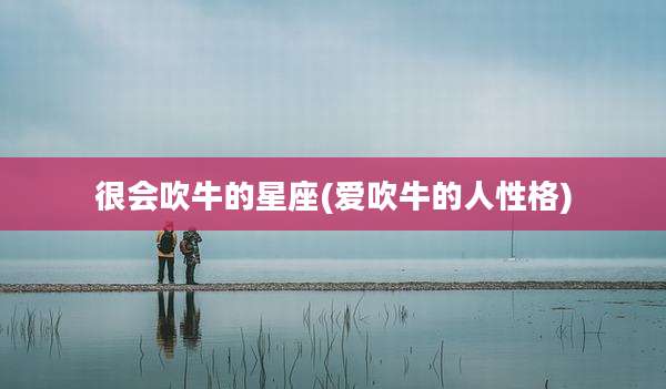 很会吹牛的星座(爱吹牛的人性格)