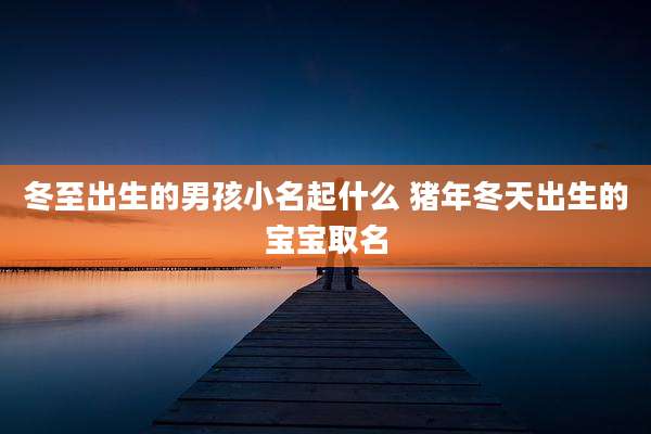 冬至出生的男孩小名起什么 猪年冬天出生的宝宝取名