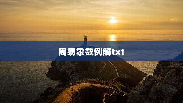 周易象数例解txt
