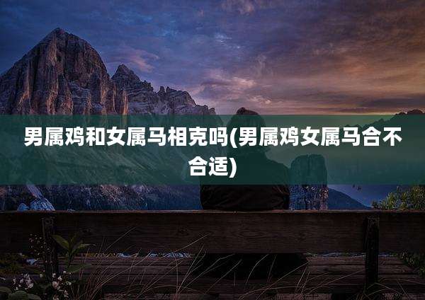 男属鸡和女属马相克吗(男属鸡女属马合不合适)