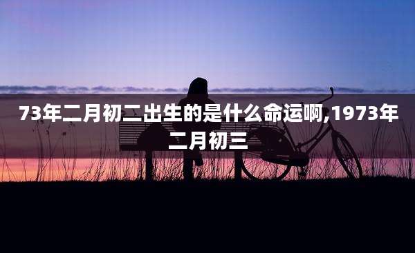 73年二月初二出生的是什么命运啊,1973年二月初三