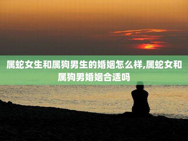 属蛇女生和属狗男生的婚姻怎么样,属蛇女和属狗男婚姻合适吗