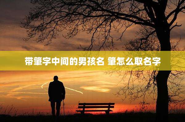 带肇字中间的男孩名 肇怎么取名字
