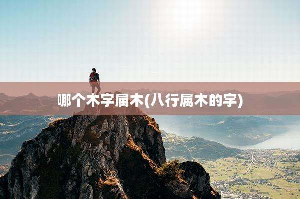 哪个木字属木(八行属木的字)