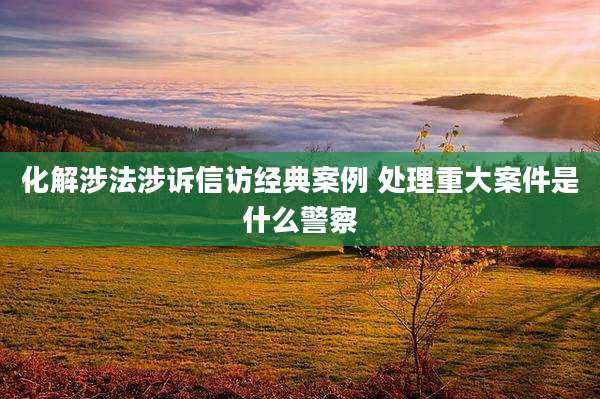 化解涉法涉诉信访经典案例 处理重大案件是什么警察