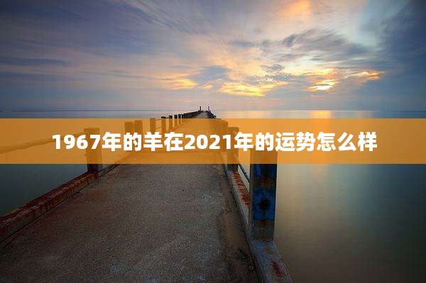 1967年的羊在2021年的运势怎么样