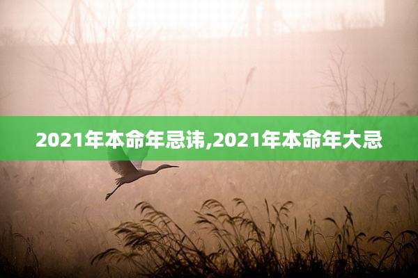 2021年本命年忌讳,2021年本命年大忌