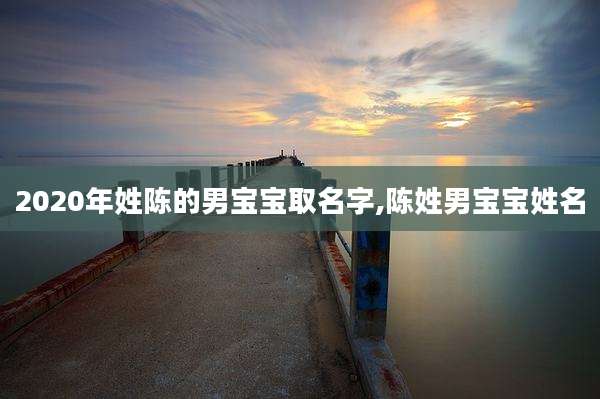 2020年姓陈的男宝宝取名字,陈姓男宝宝姓名