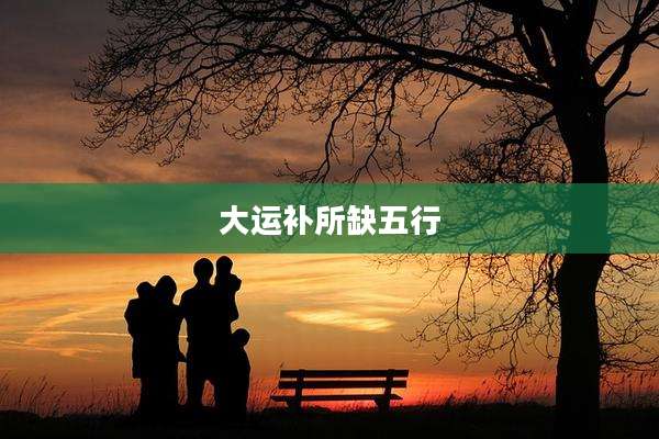 大运补所缺五行