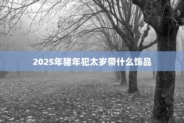 2025年猪年犯太岁带什么饰品