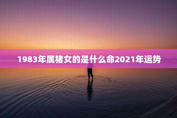 1983年属猪女的是什么命2021年运势