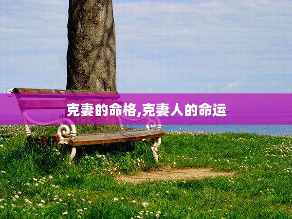 克妻的命格,克妻人的命运