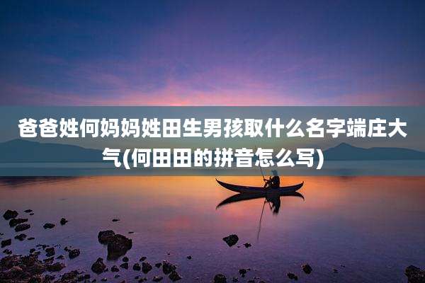 爸爸姓何妈妈姓田生男孩取什么名字端庄大气(何田田的拼音怎么写)