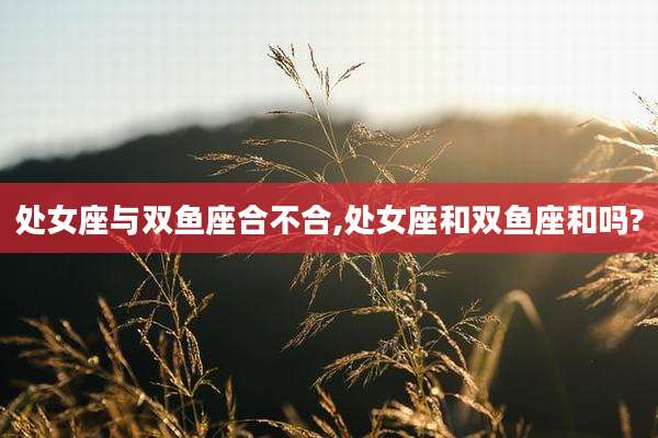 处女座与双鱼座合不合,处女座和双鱼座和吗?