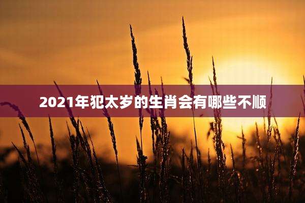 2021年犯太岁的生肖会有哪些不顺