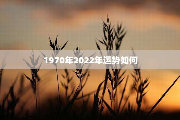 1970年2022年运势如何