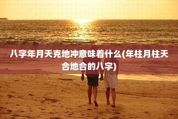 八字年月天克地冲意味着什么(年柱月柱天合地合的八字)