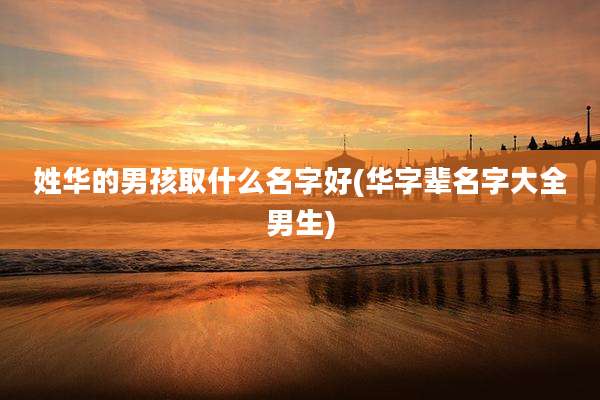 姓华的男孩取什么名字好(华字辈名字大全男生)