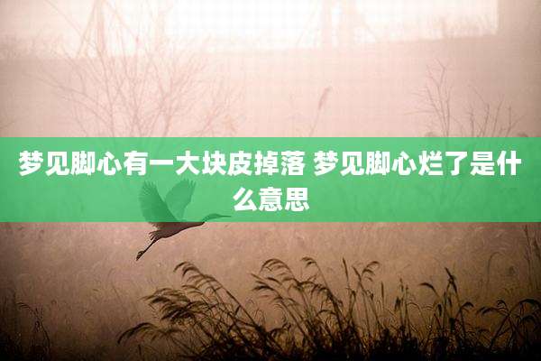 梦见脚心有一大块皮掉落 梦见脚心烂了是什么意思