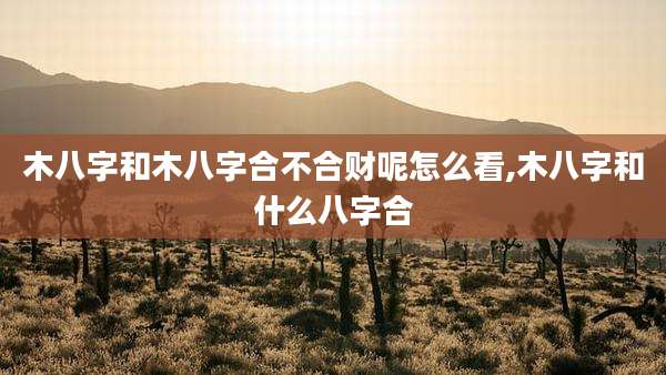 木八字和木八字合不合财呢怎么看,木八字和什么八字合