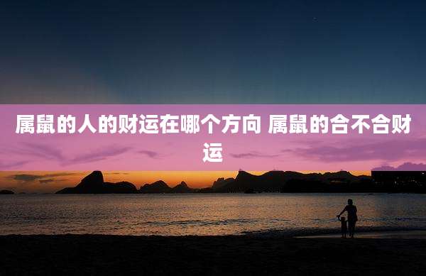 属鼠的人的财运在哪个方向 属鼠的合不合财运