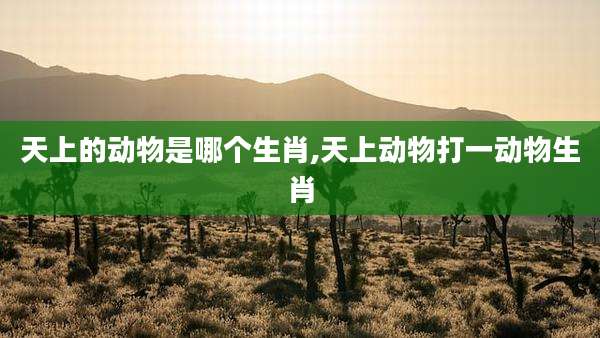 天上的动物是哪个生肖,天上动物打一动物生肖