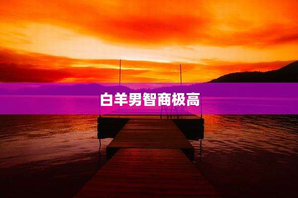 白羊男智商极高
